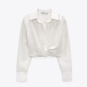 Zara draped cropped top
